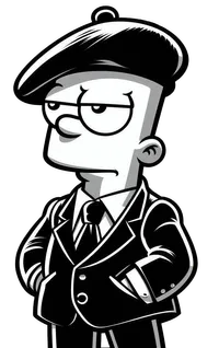 bart com terno e boina